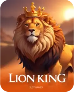 Winbox Lion King slot game cover with crowned lion