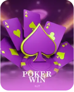 Winbox Poker Win slot game cover with purple spade and playing cards