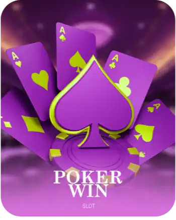 Winbox Poker Win slot game cover with purple spade and playing cards