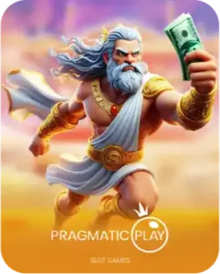 Winbox Pragmatic Play slot game cover with Zeus character