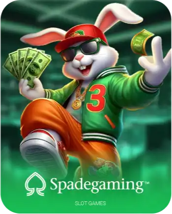 Winbox Spadegaming slot game cover with rabbit holding cash